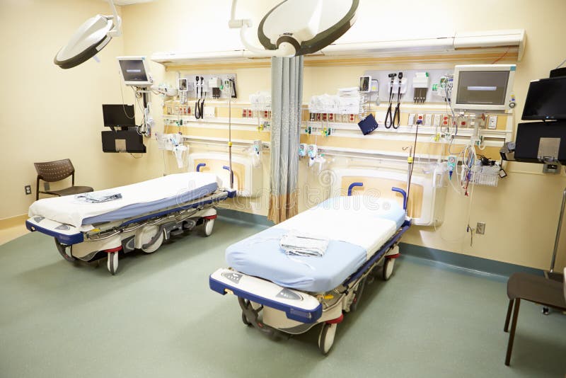 View Of Empty Emergency Room stock images